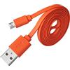 Adhiper Flip 3 Ricarica USB Cavo Micro USB Arancione Adatto per Fast Flat Cable Cavo di alimentazione compatibile Adatto per JBL Flip 2/3/4,Speaker e UE Boom 22AWG Android (1M/Arancione)