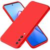 EASSGU Custodia per Samsung Galaxy A50 / A50S / A30S (6.4 Inches), Cover Morbida in Silicone TPU - Rosso Cina