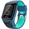 Keweni Compatibile con Cinturino Tomtom, Cinturino in Silicone di Ricambio per Tomtom Adventurer Golfer 2 / Runner 2/3 Spark/Spark 3 (Blu Menta)
