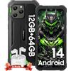 Blackview BV5300Pro Rugged Smartphone Android 14 Telefono Indistruttibile, 12(4+8) GB+64GB/1TB Espandibile, 6580mAh, Cellulare Impermeabile IP68/IP69K, 6,088HD+, 13MP+8MP, NFC/3 Slots/Face ID/OTG/GPS