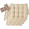 Il Tuo Artigiano Design Set 4 o 6 Cuscini per Sedie da Cucina Made in Italy - Cuscini Sedie Cucina set da 6 40x40 cm spessore 6 cm - Imbottiture in Spugna e morbido acrilico (4, Avorio)