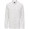 ONLY & SONS Onscaiden LS Stripe Linen Shirt 660 Noos Camicia a Maniche Lunghe, Cincillà, M Uomo