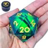 Power Beast Titan - Dadi grandi rotanti Dragon Eye D20, 55 mm, Jumbo, poliedrici, Dungeons and Dragons, D&D, Pathfinder