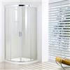 Yellowshop - BEVERLY Box doccia curvo semicircolare cm 80x80 o 90x90 H 185 in cristallo 6mm temperato trasparente o opaco (90x90xH185 Trasparente)