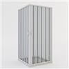 Idralite Box doccia a soffietto in PVC 100x100 cm H 185 mod. Aster con apertura centrale