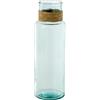 DRW Vaso da pavimento in vetro Yea trasparente e naturale, 15 x 15 x 45 cm