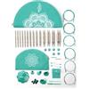 KnitPro Set ferri intercambiabili Mindful - Coppia di ferri circolari 14x13 cm con accessori Set Mindful Affection per principianti, professionisti e confezione regalo