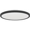 Eglo Rovito Plafoniera a LED, rotonda, per bagno, lampada da soffitto in plastica di colore nero e bianco, luce bianca calda e fredda, IP44, diametro 30 cm