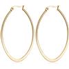 day berlin day.berlin Orecchini a cerchio da donna Drop placcata oro 18k, orecchini ovali 5,4cm x 3,8cm / 2mm di spessore in acciaio inox 316L, senza nichel e impermeabile
