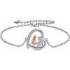 YAFEINI Bracciale Regolabile con Cavallo in Argento Sterling 925 per Regali di Gioielli per Cavalli da Donna (Bracciale a cavallo)