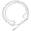 COAI Bracciale Pietra di Luna da Donna, Bracciale di Perline Doppio Strato con Catena Acciaio Inox