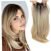 Bai42Ylou Topper per capelli per capelli diradellati Donne vere vecchi topper per separato con frangia, per a 360 ° per donne clip per umani nelle estensioni dei capell