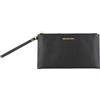 Michael Kors Jet Set Travel Pebbled Leather Large Top Zip Wristlet, nero