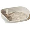Blogiiup Vassoio per servizi igienici per cani, 15.8x11.8x4.3 in toilette per cani in plastica rimovibile, addestratore di vasche per animali domestici in sicurezza portatile, vasino per cani interni lavabile