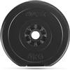 Gymtek Disco Pesi Taglio Pesi da 2.5, 5,10 kg - Disco Pesi - Dischi Fusi Ø 31,5 mm - Dischi Fitness - Pesi per Manubri, Bilancieri - Pesi Manubri - Nero