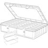 Gbivbe 50 Pezzi Organizzatori di Piccole Perline, Mini Contenitori in Plastica con Coperchio, Trasparente Rettangolare Scatola Box Case, per Perline Artigianato Biglietti Più Piccoli Oggetti