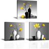 PIY PAINTING 3X Orchidee Eleganti Quadro su Tela Orchidee Che Significano Purezza Stampe d'Arte Pianta in Un Vaso Stampe da Parete Decorazioni Pittura su Tela Floreale per Soggiorno Sala Yoga 30x30cm