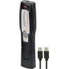 Brennenstuhl Lampada da lavoro a LED ricaricabile HL 201 A/LED con batteria ricaricabile (250 + 70 lm, base articolata, pratica lampada di ispezione con magnete e gancio, cavo USB C incluso)