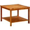 vidaXL Tavolino da Salotto 60x60x45 cm in Legno Massello di Acacia