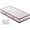 ITALYMATERASSI Materasso Singolo MEMNATURE 80x200 cm in Memory Foam con 1 Cuscino, Alto 20 cm, Antiacaro e Antibatterico, Dispositivo Medico Detraibile, Made in Italy