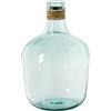DRW Vaso da pavimento in vetro Yea trasparente e naturale, 30 x 30 x 43 cm