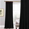 StangH Tende in velluto nero, lunghe 304,8 cm, extra lunghe, per soffitto, oscuranti, termiche, per soggiorno, 132 x 300 cm, 1 pannello