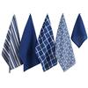 DII Set Cucina, Cotone, Blu Nautico, Strofinaccio, 18x28 Strofinaccio, 13x13