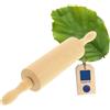 Hofmeister Holzwaren HOFMEISTER® Rullo per pasta per bambini in legno piccolo - asse rotante, manici piccoli per le mani dei bambini, facile da stendere, mattarello, prodotto naturale europeo, 26 cm