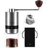 vevouk Vevok Chef Macinino da Caffè Manuale con 6 Regolazioni Esterne per Espresso a French Press, Macina in Acciaio Inossidabile Conico, Ideale per Casa, Ufficio o Viaggi, Argento