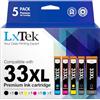 LxTek Compatibili Cartucce d'inchiostro Sostituzione per Epson 33 XL 33XL per Expression Premium XP-7100 XP-900 XP-830 XP-530 XP-630 XP-540 XP-640 (Nero Ciano Magenta Giallo Foto Nero, 5-Pack)