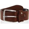 Timberland 40mm Loop Logo Leather Belt Cintura, Cognac, L Uomo