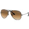 Ray-Ban Occhiali da sole Aviator RB3025 004/51 Gunmetal RB3025, categoria 3, misura 58 mm, canna di fucile