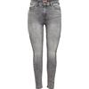 Only ONLPAOLA Life HW Skinny AZG852 Noos Jeans, Medium Grey Denim, L / 32 da Donna
