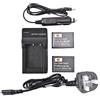 QIAO JIN LIN DSTE® 2 x NP-85 batteria ricaricabile agli ioni di litio + DC122U da viaggio e da auto adattatore per fotocamera digitale Fujifilm FinePix S1 SL240 SL245 SL260 SL280 SL300 SL305 SL1000