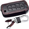 Happyit Caso di Copertura Chiave Dell'automobile in Pelle Portachiavi per Jeep Renegade 2015 2016 2017 2018-2022 4 Pulsanti Flip Pieghevole Remote senza Chiave