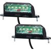 D-TECH 2 Pezzi Fanale illuminazione targa rimorchio omologato,luci targa posteriori LED per rimorchio,camion,camper, Viti e cavo inclusi,Luce bianca fredda,IP67 Impermeabile luce targa
