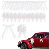 WISIRENT 80 Fiocchi Bianchi Matrimonio, 50 Pezzi Fiocchi Auto Matrimonio 30 Pezzi Coccarde Auto Matrimonio, Fiocchi Matrimonio per Matrimoni, Natale, Feste, San Valentino Decorazione e Compleanno