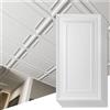 Art3d Piastrelle per soffitto in PVC decorativo per cantina cucina bagno 60 x 120 cm copertura 8,8 m² bianco liscio 12 pezzi
