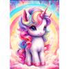CEOVR Diamond Painting Kit Completo Unicorno 5D Diamond Painting,Pittura Diamante Arcobaleno,30x40 cm DIY Diamond Painting Adulto,Mosaico Diamond Art Kit Completo,Fantastico
