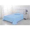 Sonia Linens Home Basic Lenzuolo sopra morbido in microfibra spazzolata, non si stira, traspirante, ipoallergenico (colore celeste, matrimoniale)