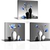 PIY PAINTING Set di 3 Orchidee Eleganti Quadro su Tela Stampa Le Orchidee Significano Bontà Immagini di Fiori Stampate su Tela Stampe da Parete Decorazioni per Sala Yoga caffè Studio Bagno 30x30 cm