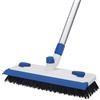 Qaestfy Spazzolone per Pavimenti con Manico Lungo 3 in 1 Pulisci Fughe Pavimenti 140 cm Spazzola per Pulire Doccia Pulizia Fughe Pavimento per la Pulizia di Piastrelle, Bagno, Cucina, Battiscopa