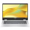 HP Chromebook x360 14b-cd0006nl Intel® N N100 35,6 cm (14) Touch screen HD 4 GB LPDDR5-SDRAM 128 GB eUFS Wi-Fi 6 (802.11ax) ChromeOS Argento GARANZIA ITALIA