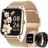 zhizhi Smartwatch Donna Uomo Orologio Fitness: Bluetooth Chiamata Risposta Vivavoce Impermeabile Digitale Smart Watch Tracker Cardiofrequenzimetro Spo2 Sportivo Calorie Contapassi per Android ios Telefono