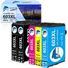 GoToners 603XL Cartucce Compatibili per Epson 603 XL Multipack per Expression Home XP-2100 XP-2105 XP-3100 XP-4100 Workforce WF-2810 WF-2830 WF-2850 (2 Nero, 1 Ciano, 1 Magenta, 1 Giallo)