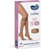 Sauber gambaletto open toe 70 denari maglia liscia neutro beige taglia 4
