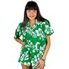 V.H.O. Funky Camicia Hawaiana, Hibiskus, Green, S