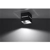 Plafoniera Quadrata da Soffitto in Alluminio LOBO G9 Nera da interno