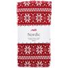 Tessuto maglina Knit Nordic Rosso e Bianco