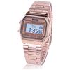 Dilwe Orologio da Polso Rettangolare Digitale Retroilluminato a LED con Cinturino in Acciaio Inossidabile per Uomo Watches Orologio Casio Donna Casio Oro Rosa Casio Donna